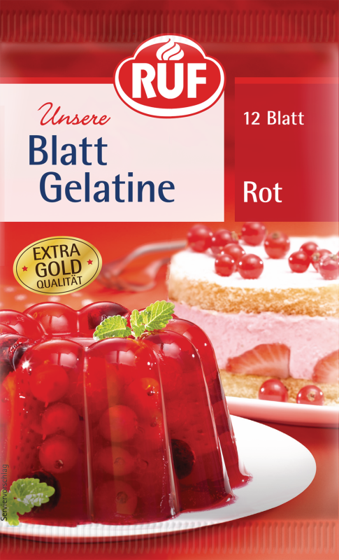 RUF Blatt Gelatine Rot