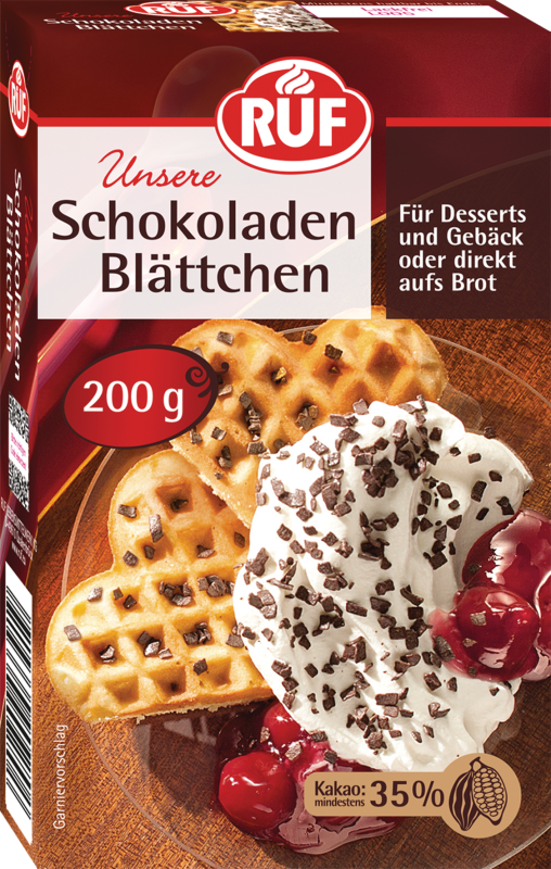 RUF Schoko Blättchen 200g