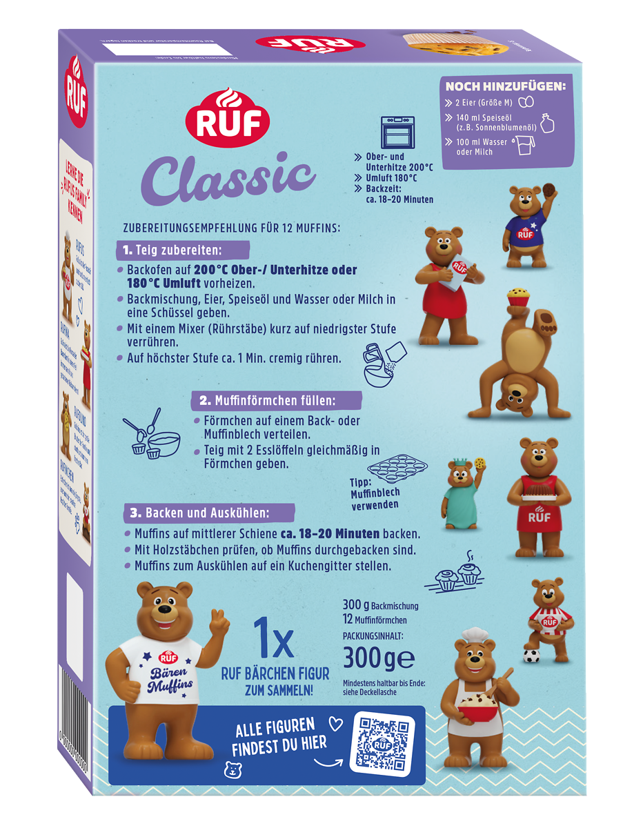 RUF Bären Muffins Classic Backmischung