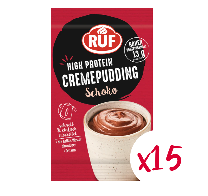 RUF Protein Pudding Schoko Set (15 Stück)