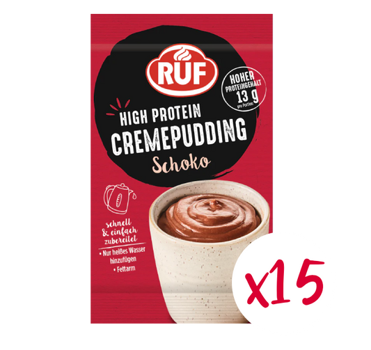 RUF Protein Pudding Schoko Set (15 Stück)