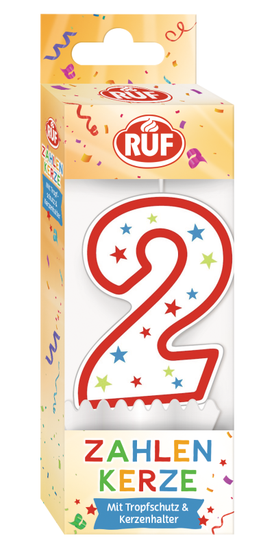 RUF Zahlenkerze 2