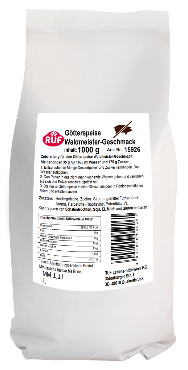 RUF Götterspeise Waldmeister (1 kg)