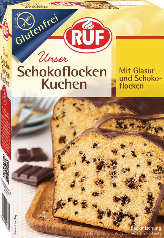 RUF Schokoflocken Kuchen glutenfrei Backmischung