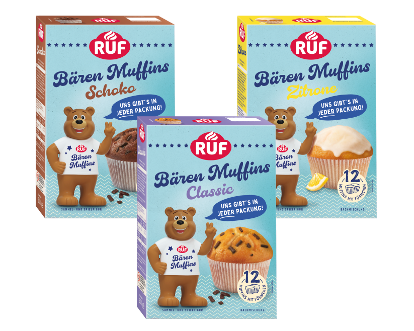 RUF Bären Muffins Set (3 Stück)