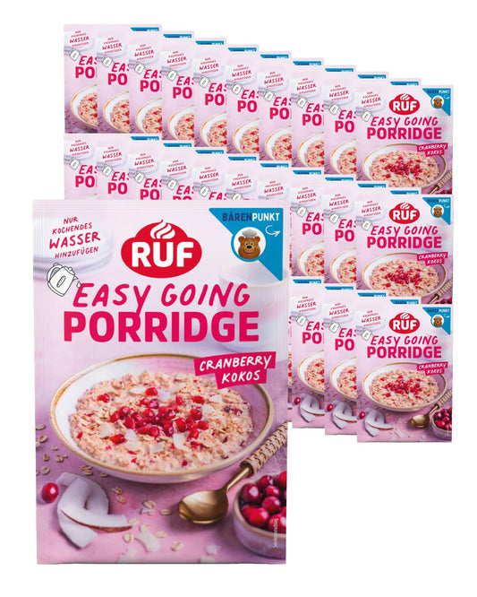 RUF Monats-Vorrat Porridge Cranberry Kokos (30 Stück)