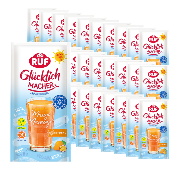RUF Monats-Vorrat Glücklichmacher Smooth to Drink Mango Maracuja Set (30 Stück)