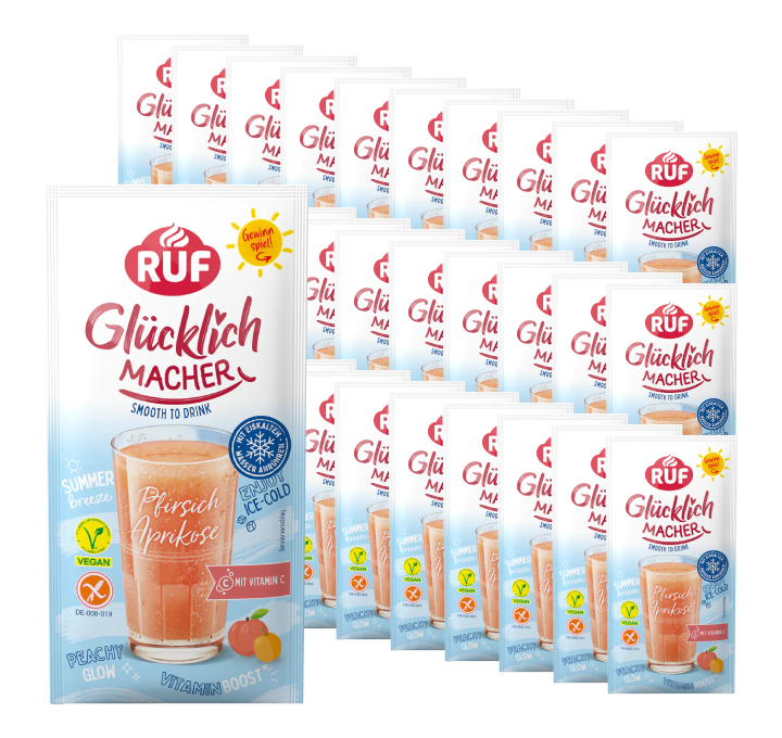RUF Monats-Vorrat Glücklichmacher Smooth to Drink Pfirsich Aprikose Set (30 Stück)