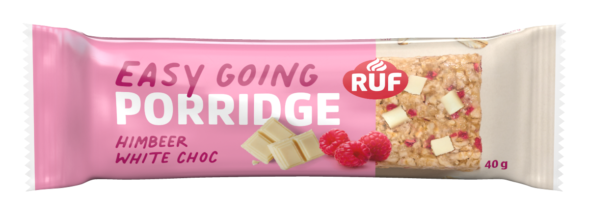 RUF Porridge Riegel Himbeer White Choc