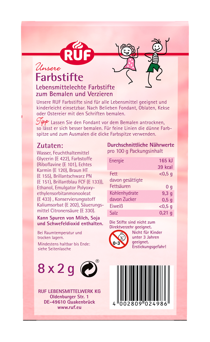 RUF Lebensmittel Farbstifte -  Bild 1