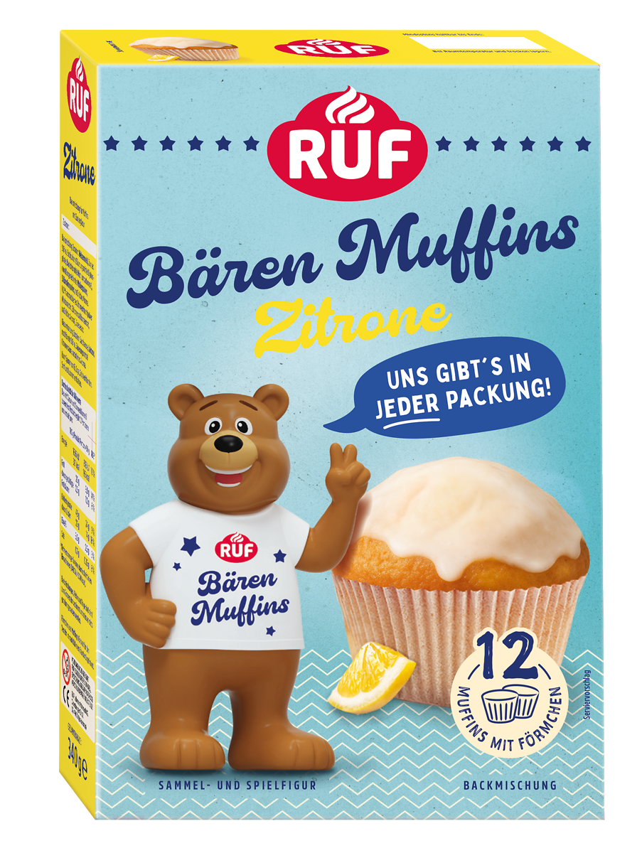 RUF Bären Muffins Zitrone Backmischung