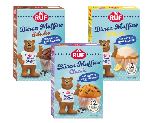RUF Bären Muffins Set (3 Stück)