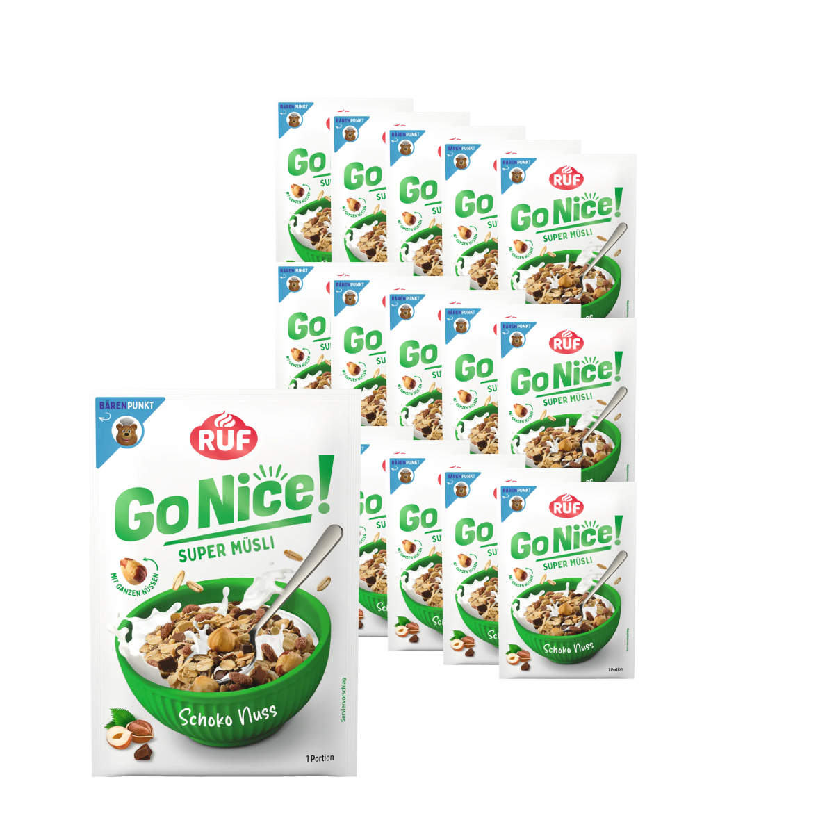 RUF GoNice! Schoko Nuss Müsli Set (15 Stück)