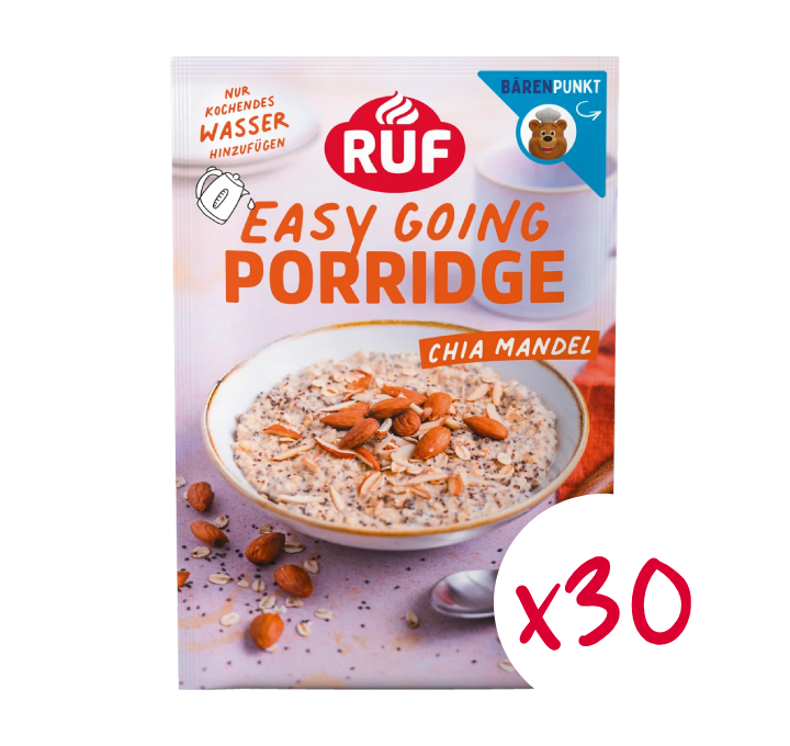 RUF Monats-Vorrat Porridge Chia Mandel (30 Stück)
