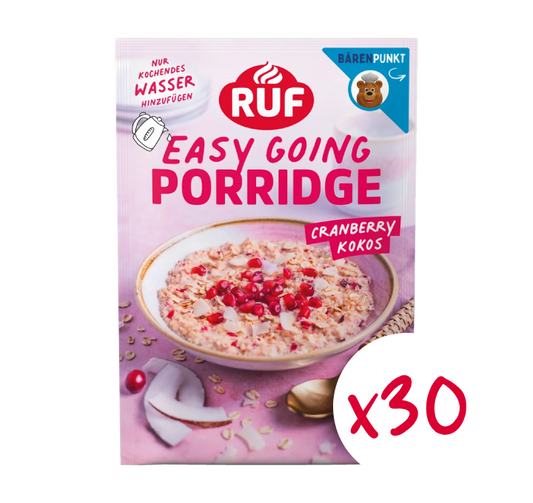 RUF Monats-Vorrat Porridge Cranberry Kokos (30 Stück)