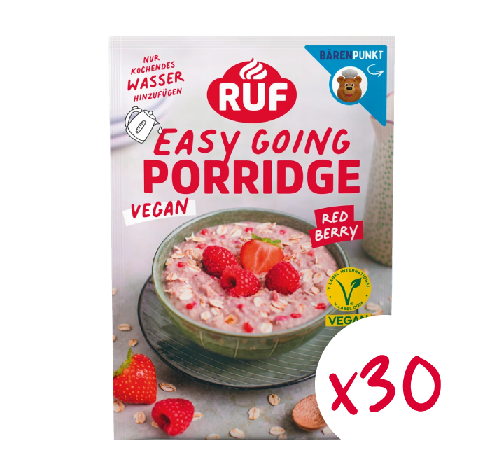 RUF Monats-Vorrat Porridge Red Berry (30 Stück)