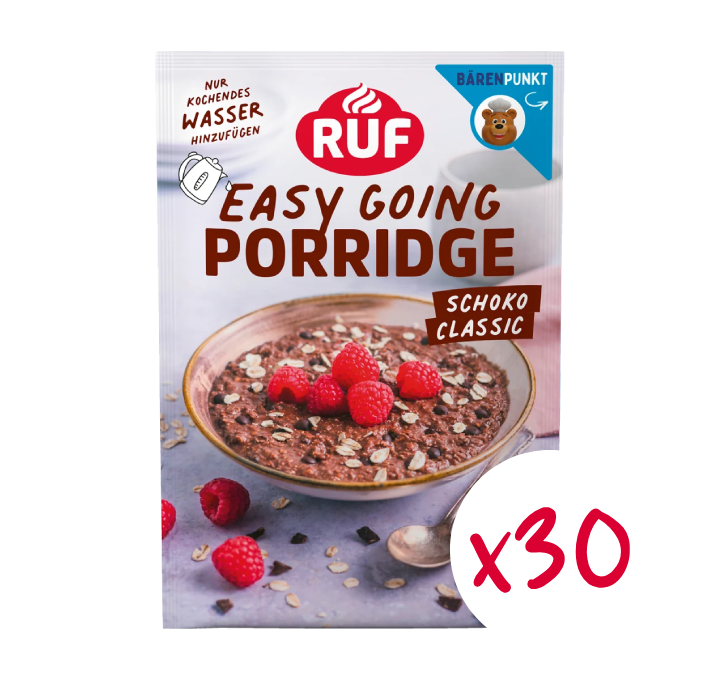 RUF Monats-Vorrat Porridge Schoko Classic (30 Stück)