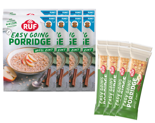 RUF Apfel Zimt Porridge + Riegel (16 Stück)