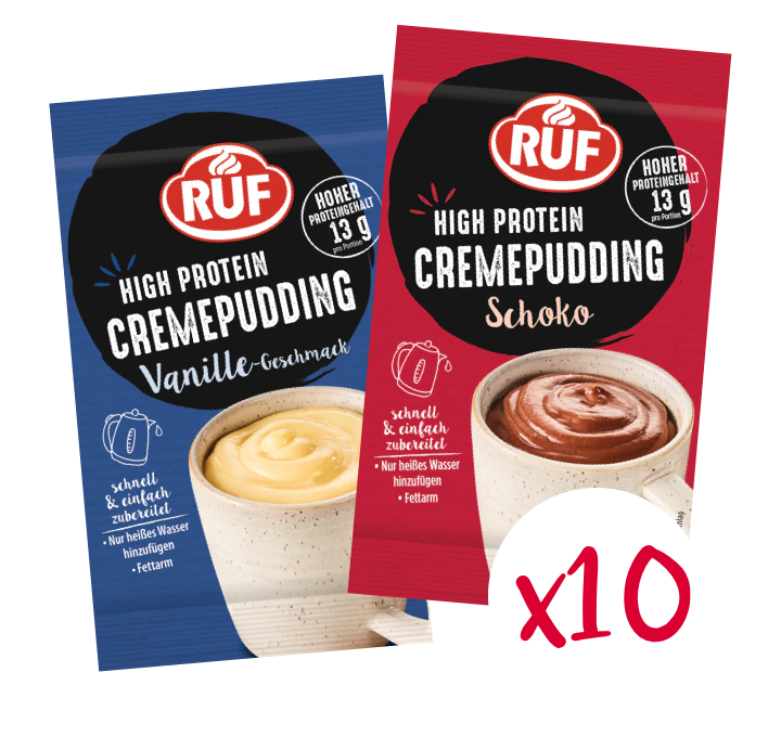 RUF High Protein Pudding Probier Set (10 Stück)