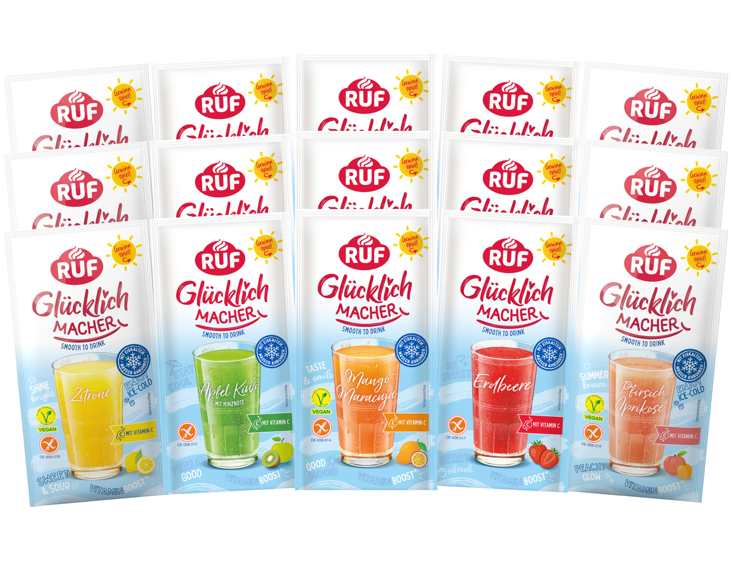 RUF Glücklichmacher Smooth to Drink Summer Breeze Set (15 Stück)