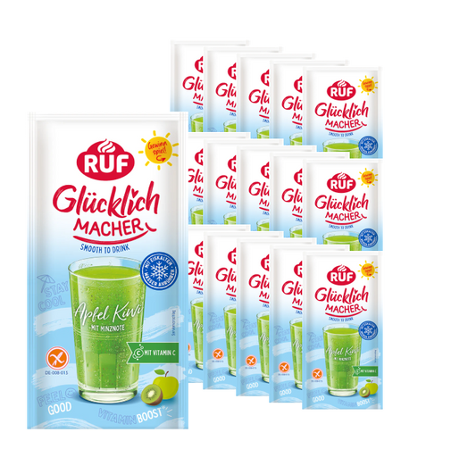 RUF Glücklichmacher Smooth to Drink Apfel Kiwi Set (15 Stück)