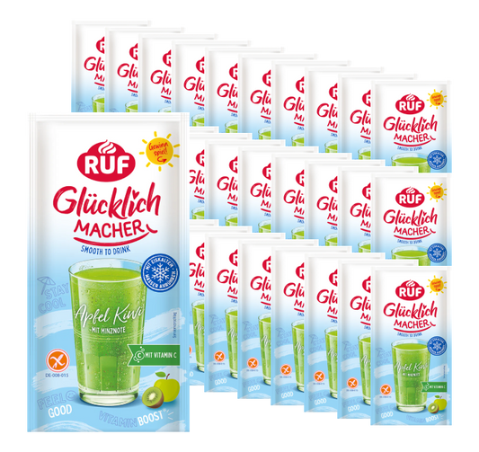 RUF Monats-Vorrat Glücklichmacher Smooth to Drink Apfel Kiwi Set (30 Stück)