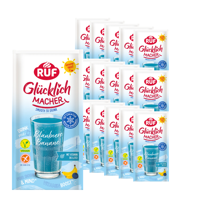 RUF Glücklichmacher Smooth to Drink Blaubeere Banane (15 Stück)