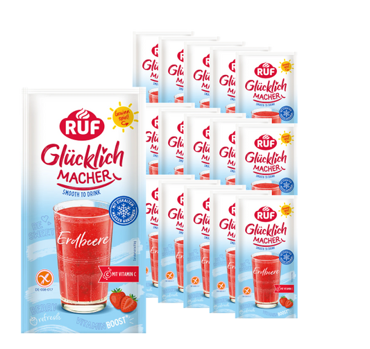 RUF Glücklichmacher Smooth to Drink Erdbeere Set (15 Stück)
