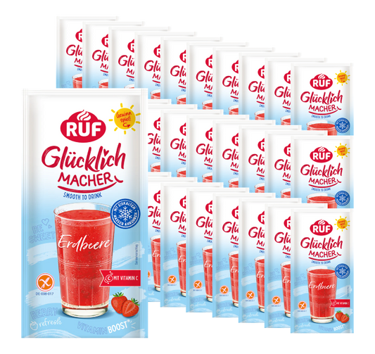 RUF Monats-Vorrat Glücklichmacher Smooth to Drink Erdbeere Set (30 Stück)