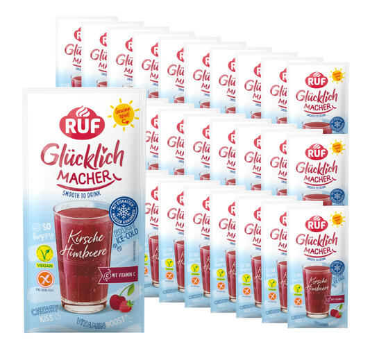 RUF Monats-Vorrat Glücklichmacher Smooth to Drink Kirsche Himbeere Set (30 Stück)