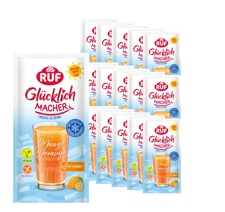 RUF Glücklichmacher Smooth to Drink Mango Maracuja Set (15 Stück)