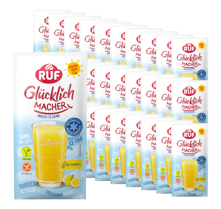RUF Monats-Vorrat Glücklichmacher Smooth to Drink Zitrone Set (30 Stück)