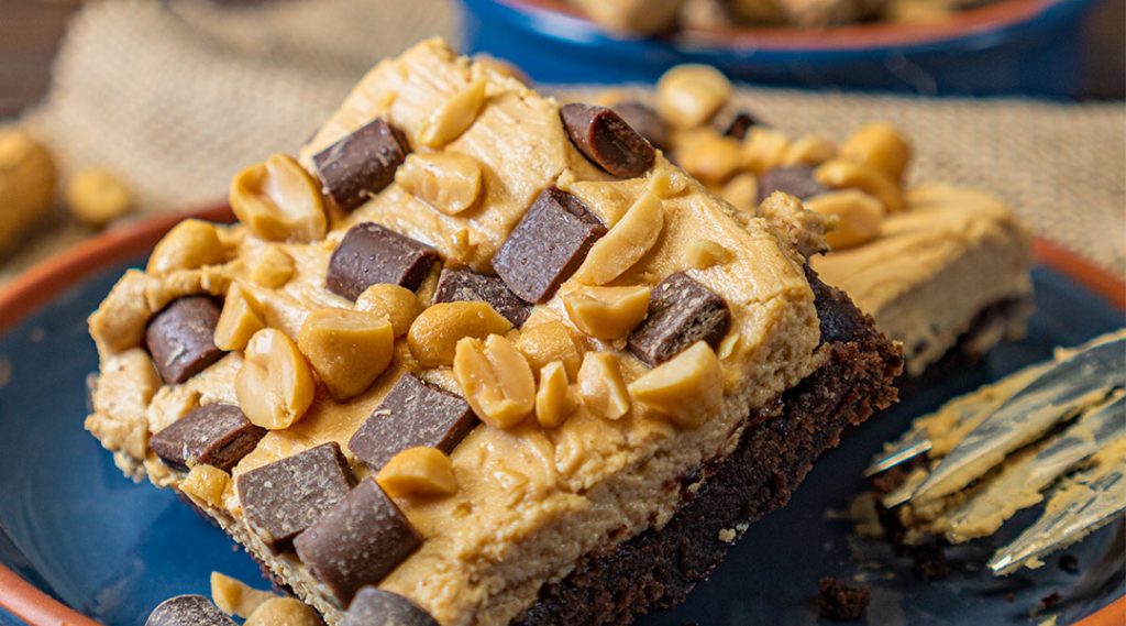 Erdnuss-Frischkäse-Brownies