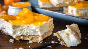 Käsekuchen mit Mandarinen vom Blech Rezept