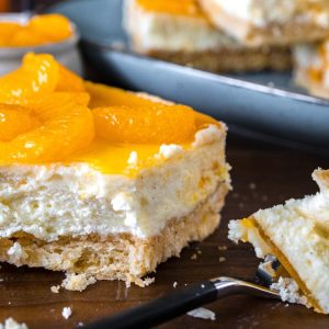 Käsekuchen mit Mandarinen vom Blech Rezept