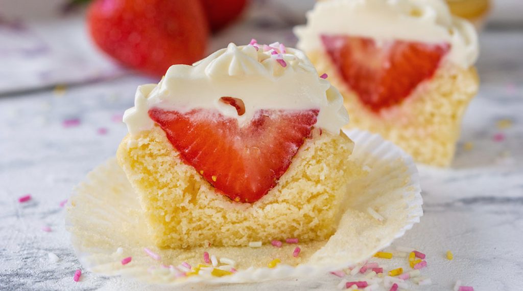 Erdbeer Cupcakes Rezept