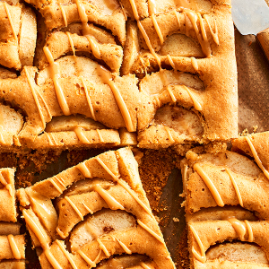 Apfel-Zimt Karamell-Schnitten