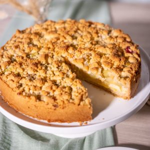 Rhabarberkuchen mit Streusel Rezept