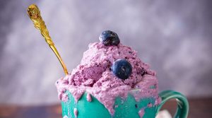 Veganes Blaubeer-Kokos-Eis