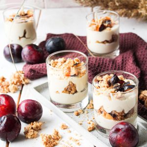 Pflaumencrumble im Glas