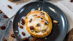 Rosinenschnecken mit Pudding