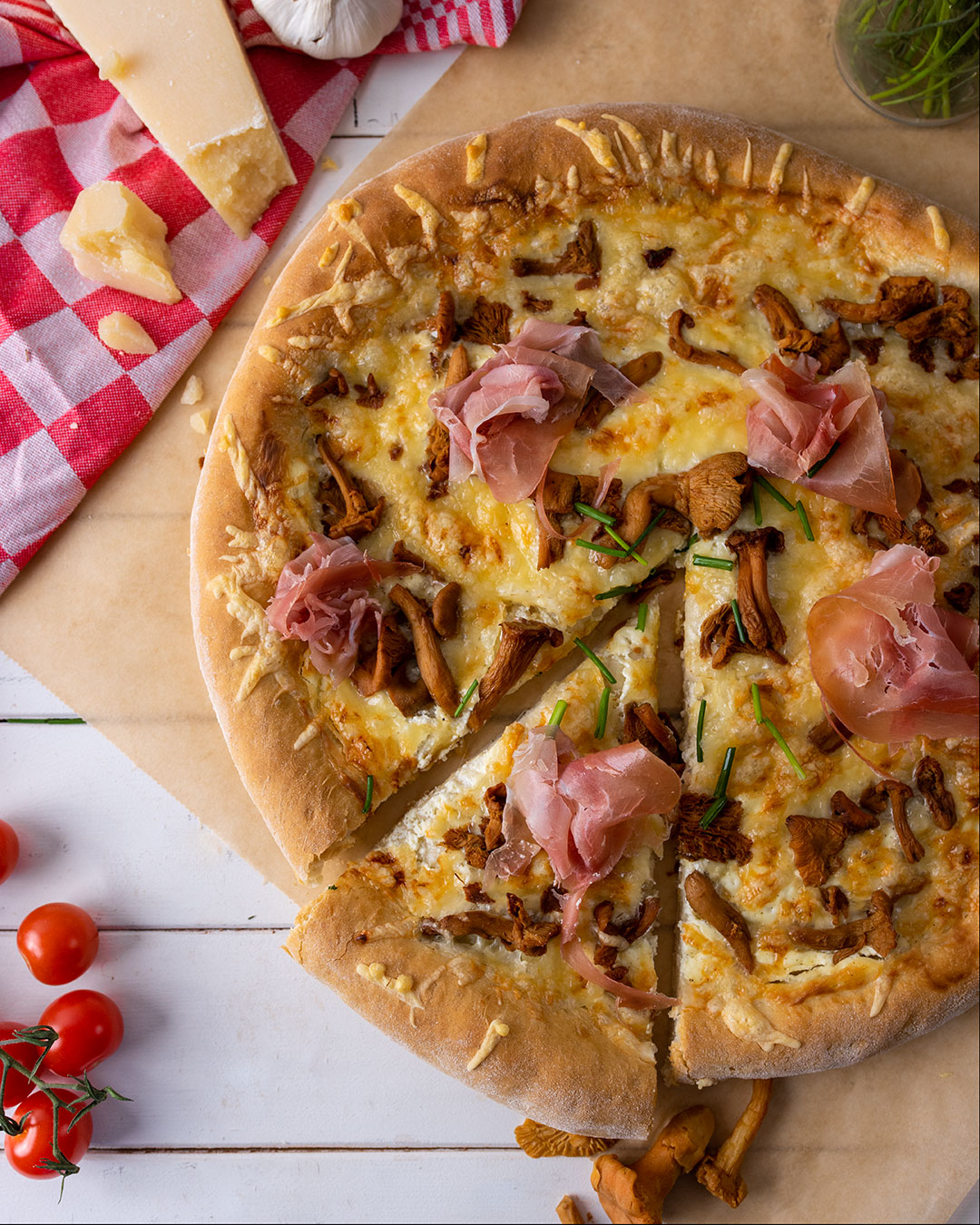 Schinken Pizza Rezept - mit Lievito Madre