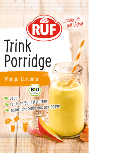 Mango-and-turmeric porridge drink