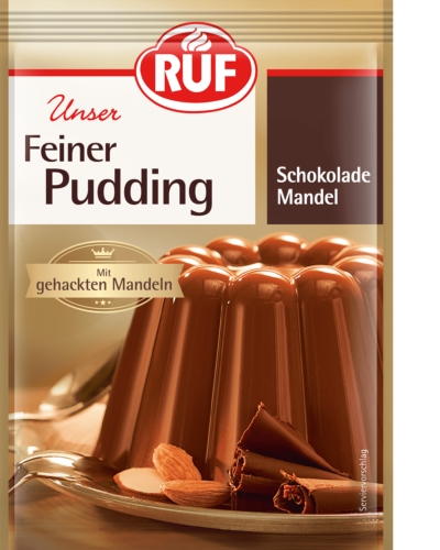 Feiner Pudding Schokolade-Mandel